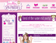 Tablet Screenshot of littlemisssparties.com